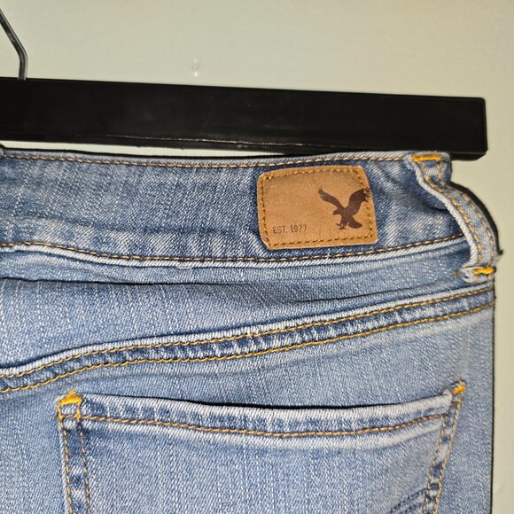 American Eagle Womens Straight Super Stretch Jeans Sz 2 Reg, 2013, Style 8261 #6 - Picture 8 of 12